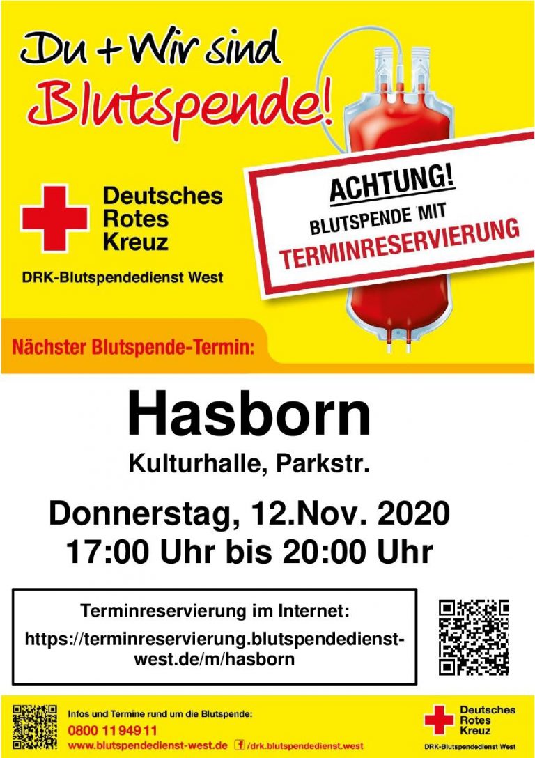 Blutspendetermin in Hasborn – Gemeinde Tholey